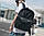 Міський чоловічий камуфляжний чорний рюкзак з USB, фото 9