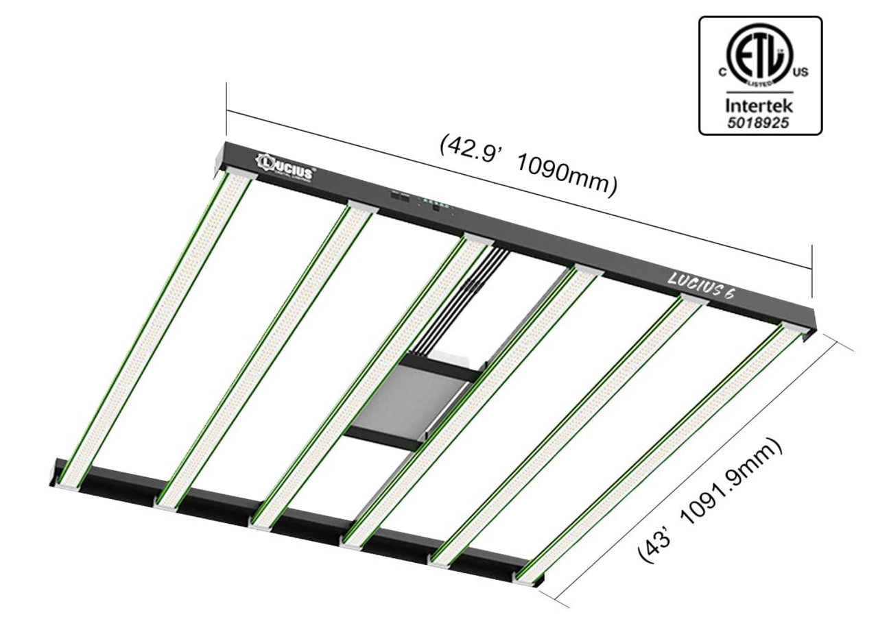 Фитолампа LED лампа 600W ECO Lucius Full Spectrum Vertical Farming LED Grow Light - фото 7 - id-p1961378281