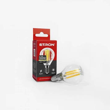 Лампа "Etron Filament Power" прозоре скло LED 1-EFP-157 G45 10Вт 4200K Е14(10)