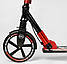 Самокат двоколісний складаний Best Scooter 10304, з ручним гальмом і фарою, чорно-червоний, фото 3