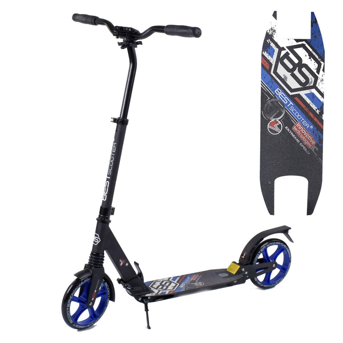Самокат двоколісний складаний Best Scooter 73193 Чорний з синім