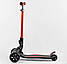 Самокат триколісний Best Scooter G-43304 MAXI, чорно-червоний, складана конструкція, передні колеса 135 мм, задні 80 мм, колеса,, фото 2