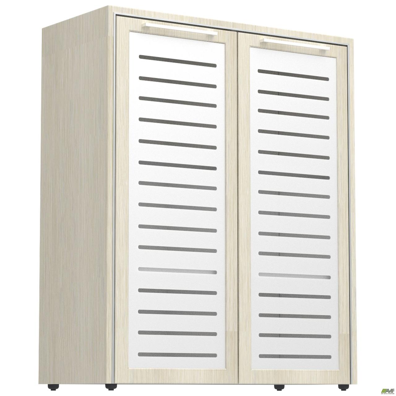 Шафа книжкова Онікс 900х400х1090 Дуб цінамон, скло