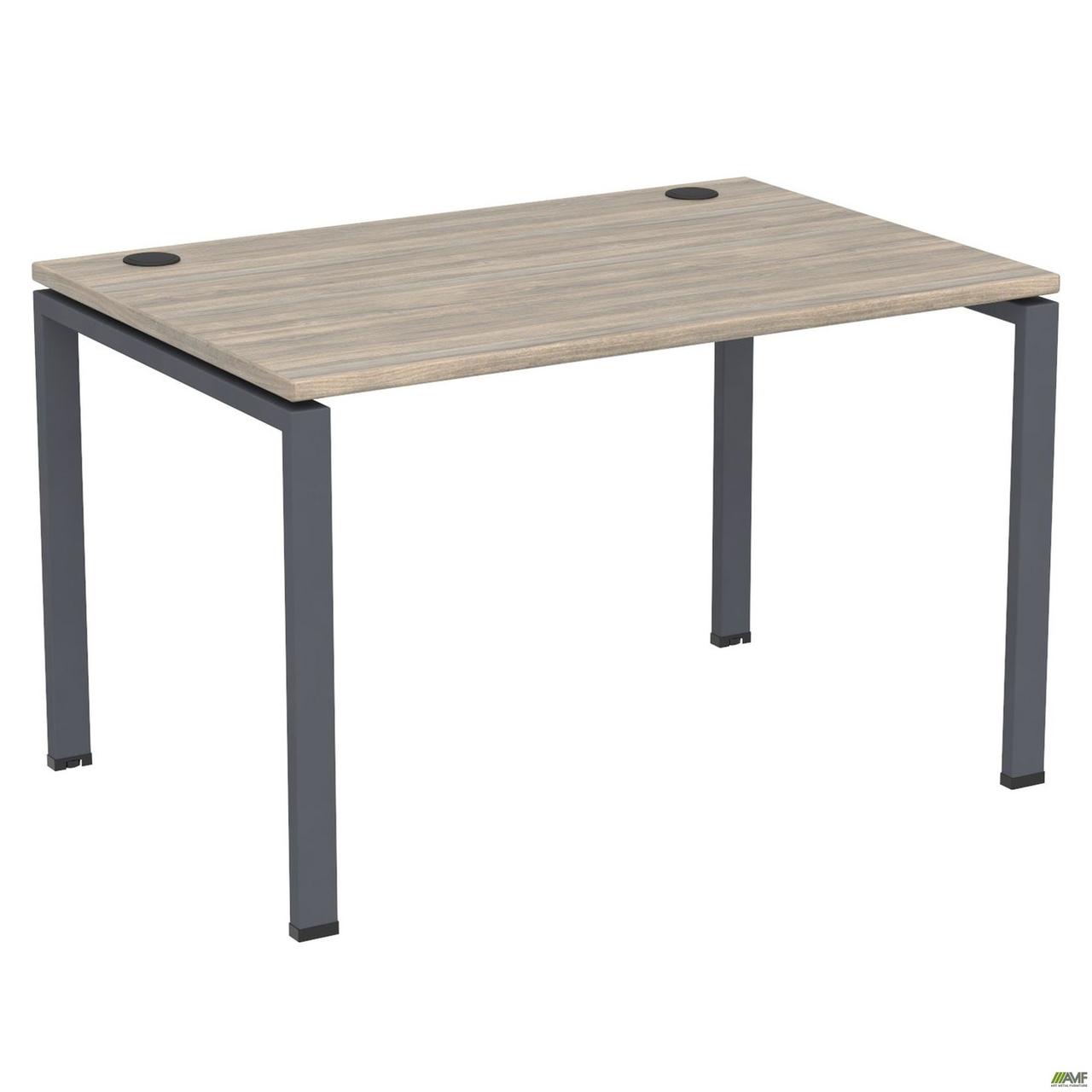 Стіл письмовий SIG-103 (1000х800х750 мм) Чорний графіт 60х30мм. В'яз Ліберті Димчастий