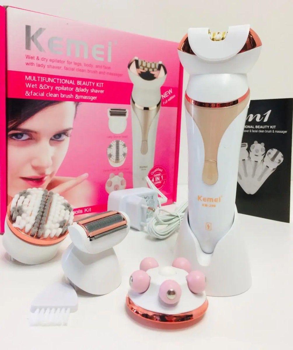 Епілятор жіночий Kemei BMQ KM 296 4 в 1, білий