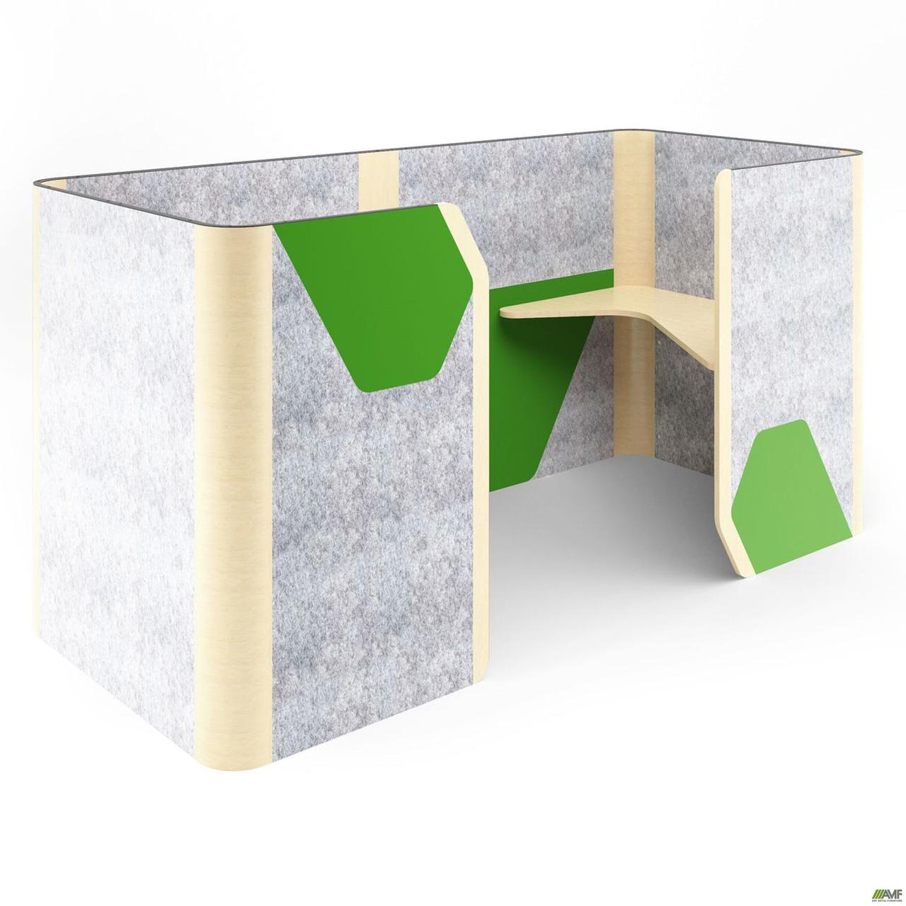 Кабіна подвійна Cabi фетр сірий/фетр зелений чорний графіт