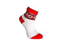Шкарпетки 12 дитячі махра вишиванка КЛ_0114 вишиванка (білий/червоний орнам.) р.16 ТМ КЛАССИК