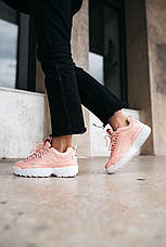 Жіночі кросівки Fila Disruptor II 2 Suede Pink, фото 3