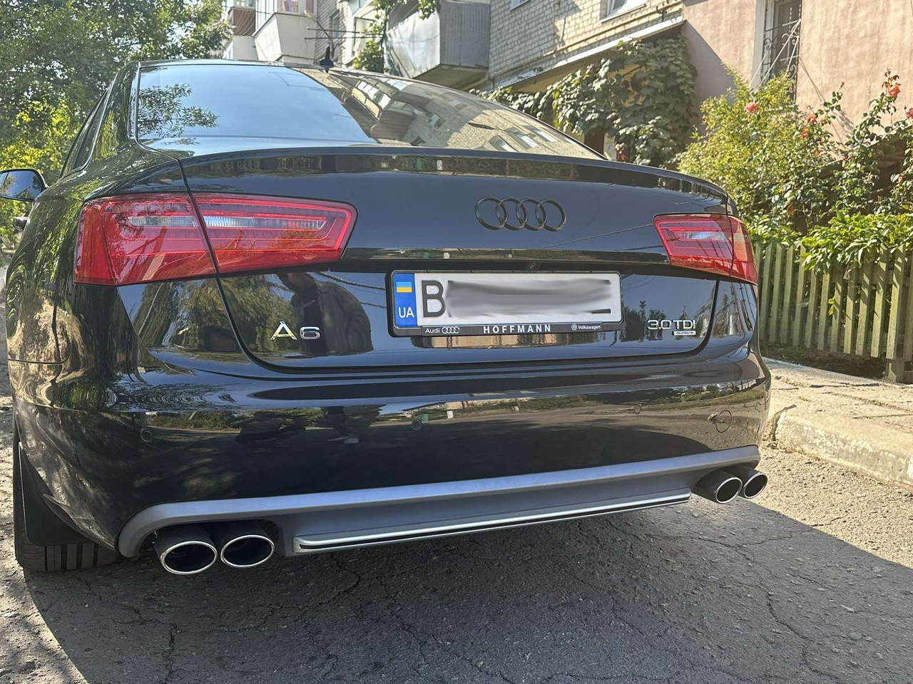 Дифузор Audi A6 C7 (11-14) тюнінг обвіс стиль S6 (в сток бампер)