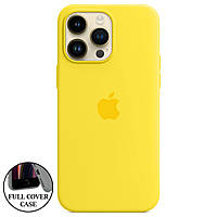 Силикон Original Round Case Apple iPhone 14 Pro Max (13) Yellow