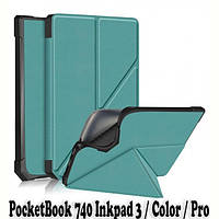 Чехол-книжка BeCover Ultra Slim Origami для PocketBook 740 Inkpad 3/Color/Pro Dark Green (707453)