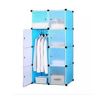 Сборной пластиковый шкаф-органайзер Storage Cube Cabinet МР 28-51 Голубой Топ продаж