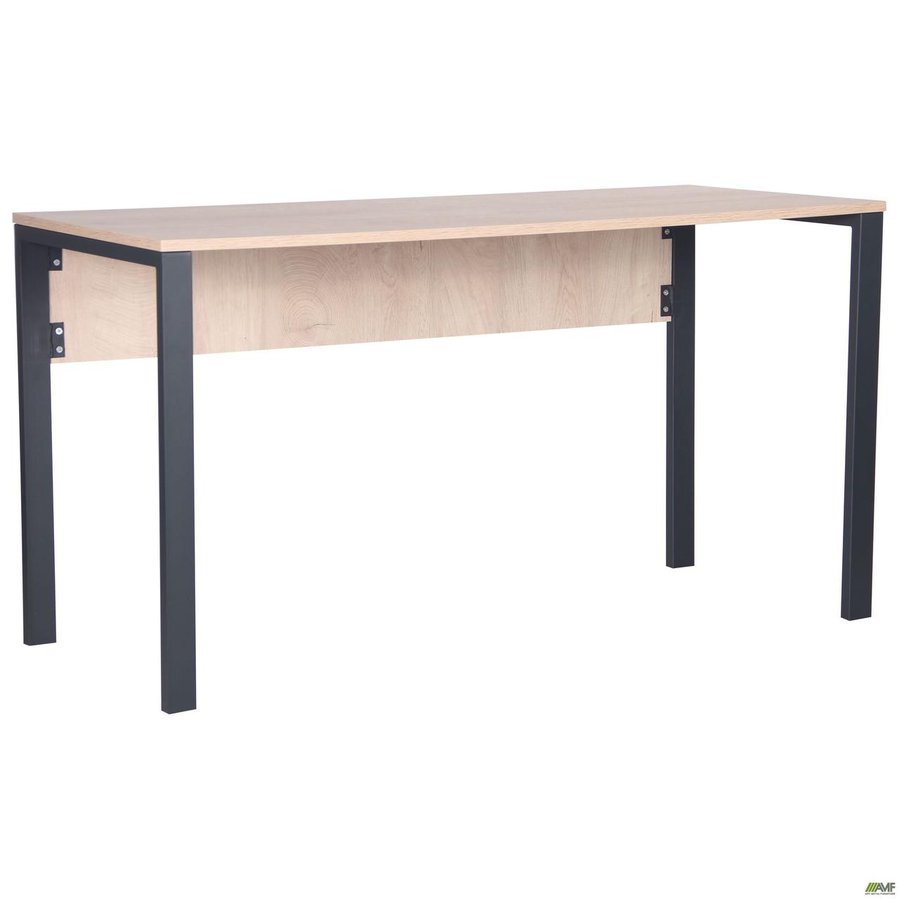 Стіл комп'ютерний Pluto (1200х600х750) Дуб Ендгрейн/Чорний графіт, фото 1