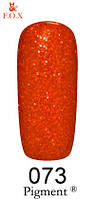 Гель-лак FOX Pigment №073 (приглушенный томатно-красный, микроблеск), 6 мл