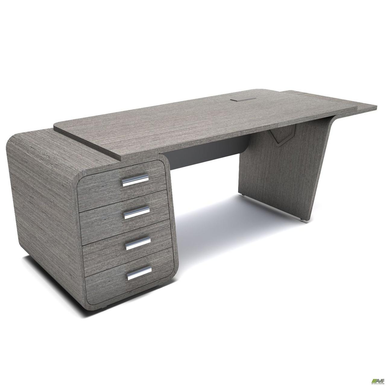 Стіл керівника AT-100 (2300х800х745) Венге сірий/графіт/чорний графіт