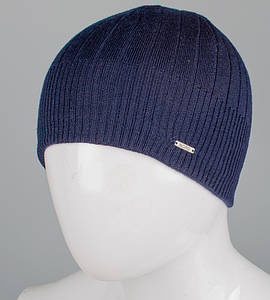 Чоловіча в'язана шапка на флісі Nord (231201), Темно-синій