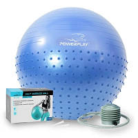 Мяч для фитнеса PowerPlay 4003 65см Синій + помпа (PP_4003_65_Blue) - Вища Якість та Гарантія!