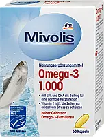 Омега 3 рыбий жир Mivolis  Omega-3 1.000, Kapseln 60 St., 85 g