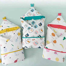 Ковдра конверт плед теплий дитячий подвійний 85*85 см на синтепоні, конверт на виписку зимовий утеплений