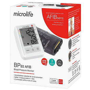 Тонометр автоматичний тискомір на плече Microlife BP B3 AFIB + блок живлення Б3737