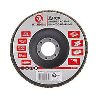 Диск шліфувальний пелюстковий 125 x 22 мм зерно K36 INTERTOOL BT-0203