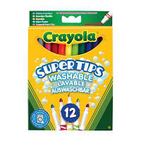 Набір для творчості Crayola 12 тонких фломастерів яскравих кольорів (7509)