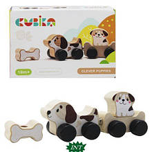 Дерев`яна іграшка`Тямущі щенята` (Cubika)