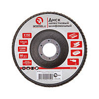 Диск шліфувальний пелюстковий 125 x 22 мм зерно K150 INTERTOOL BT-0215