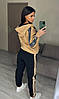 L (46р) Теплий жіночий костюм Cavaluzzi зі стразами (трикотаж тринитка на флісі Туреччина), фото 5