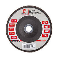 Диск шліфувальний пелюстковий 180 x 22 мм зерно K60 INTERTOOL BT-0226