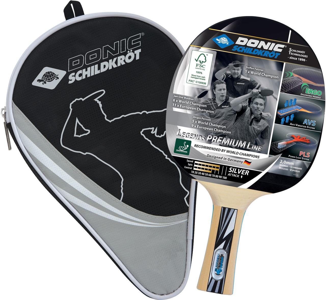 Набір для настільного тенісу Donic Legends Silver (754430), фото 1
