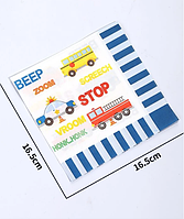 Серветки святкові сервіровочні Машинки набір дитячих серветок 15 штук