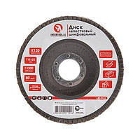 Диск шліфувальний пелюстковий 115 x 22 мм зерно K120 INTERTOOL BT-0112