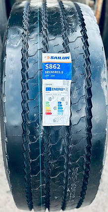 Шина вантажна нова 385/65 R22.5 Sailun S862 (причіпна) 164K PR24, посилена, фото 1