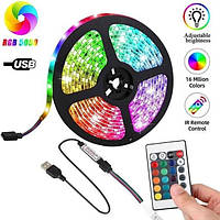 Світлодіодна USB LED стрічка RGB 5050 - 5 м / USB світлодіодна RGB LED стрічка 5м