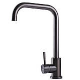 Кухонний змішувач Globus Lux ALPEN SBT1-203L-GP PVD чорний, фото 3