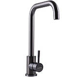 Кухонний змішувач Globus Lux ALPEN SBT1-203L-GP PVD чорний, фото 5