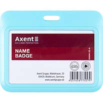 Бейдж-слайдер горизонтальний блакитний 100х79 мм Axent 4500H-22-A, 42227