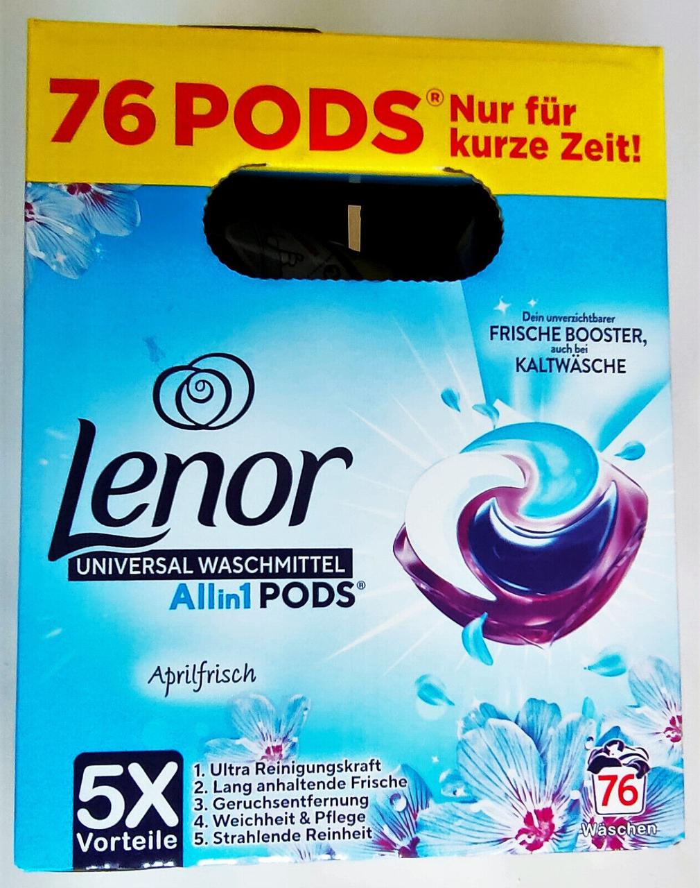 Капсулы для стирки LENOR все в одном 76 капсул - фото 2 - id-p1961550252