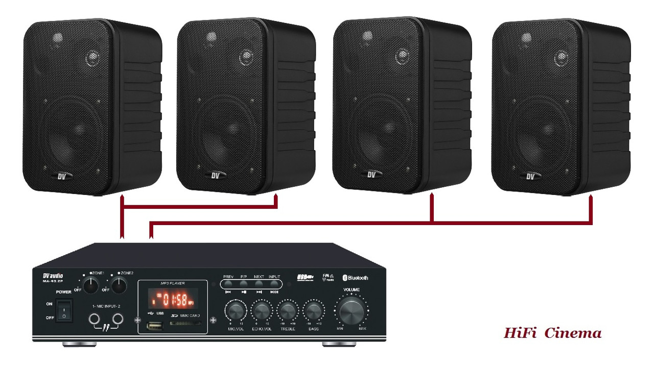 Трансляційне аудіо обладнання DV Audio Control-1 Black 100В 40Вт фонове озвучування