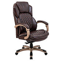 Кресло компьютерное коричневое Richman для руководителя премиум класса Премио Premio обивка кожа сплит