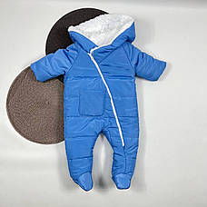 Дитячий демісезонний єврозима комбінезон с капюшоном для новонародженого розмір 62 68  см, фото 2