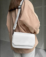 Белая женская сумка-клатч на каждый день, модная кроссбоди-сумка для девушки через плечо экокожа