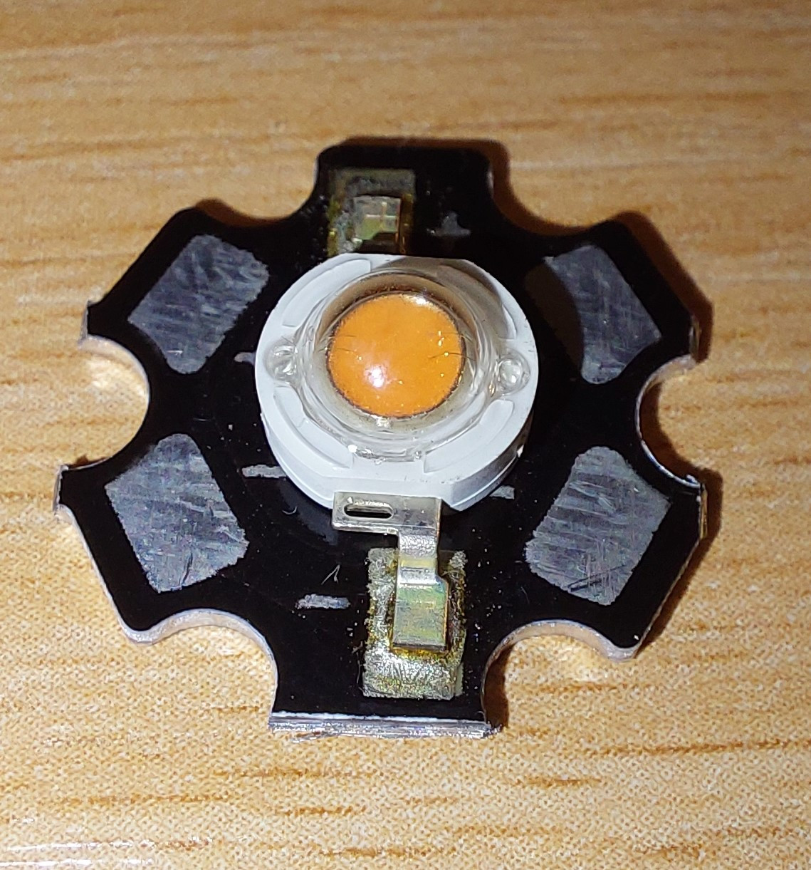 Фітосвітлодіод на підкладці led 1w 3.2-3.6v рожевий повний спектр 400-800nm, фото 1