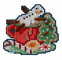 Набір для вишивки Marshmallow Snowman Зефірний сніговик Mill Hill MH182231