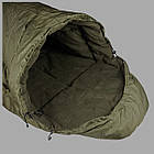 Спальник зимовий тактичний стьобаний від +5 до -20 Спальний мішок-ковдра з флісом 210х85 см Олива, фото 5