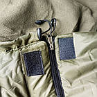 Спальник зимовий тактичний стьобаний від +5 до -20 Спальний мішок-ковдра з флісом 210х85 см Олива, фото 9