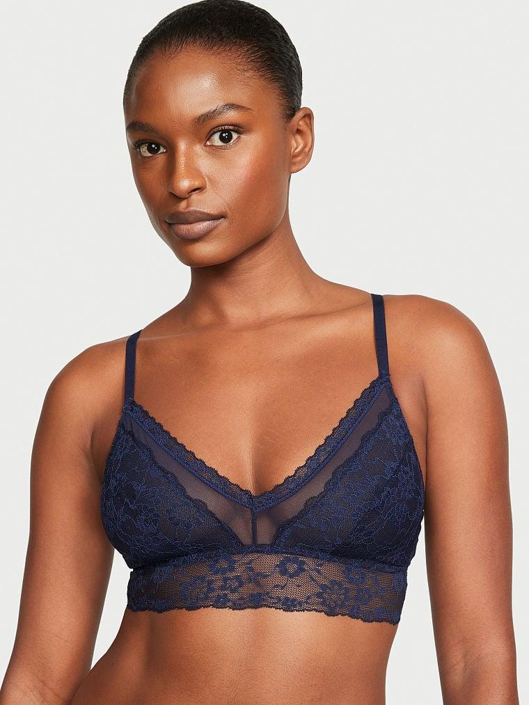 Мереживний бралет Victoria's Secret бюст ліф 1159790236 (Синій, XS), фото 1