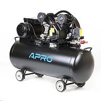Компрессор 50 литров двухцилиндровый ременной 2.2 кВт 402л/мин 8бар 50л (2 крана) (воздушный) APRO
