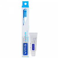 Щітка зубна середня VITIS MEDIUM + VITIS WHITENING зубна паста 15 мл